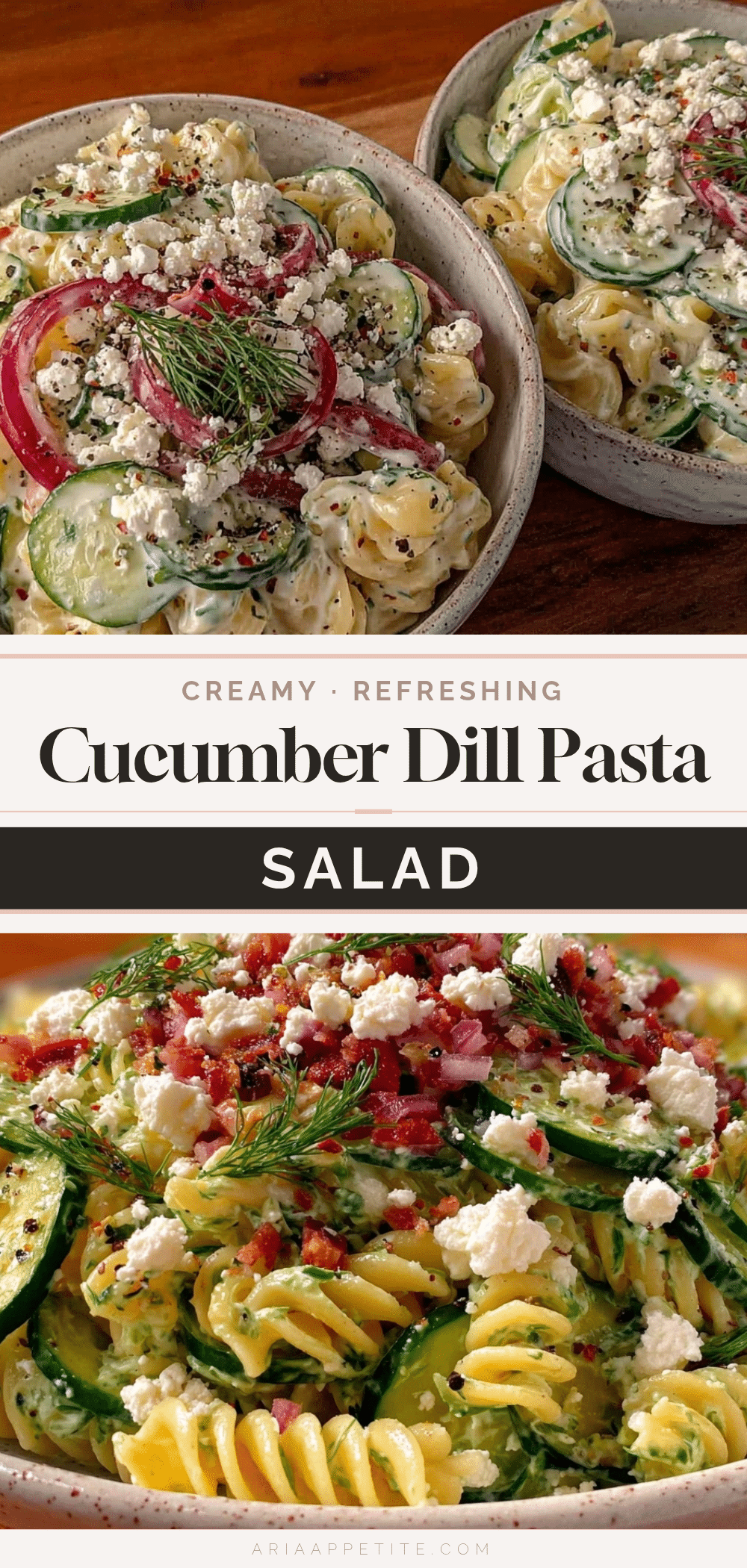 creamy cucumber dill pasta salad recipe