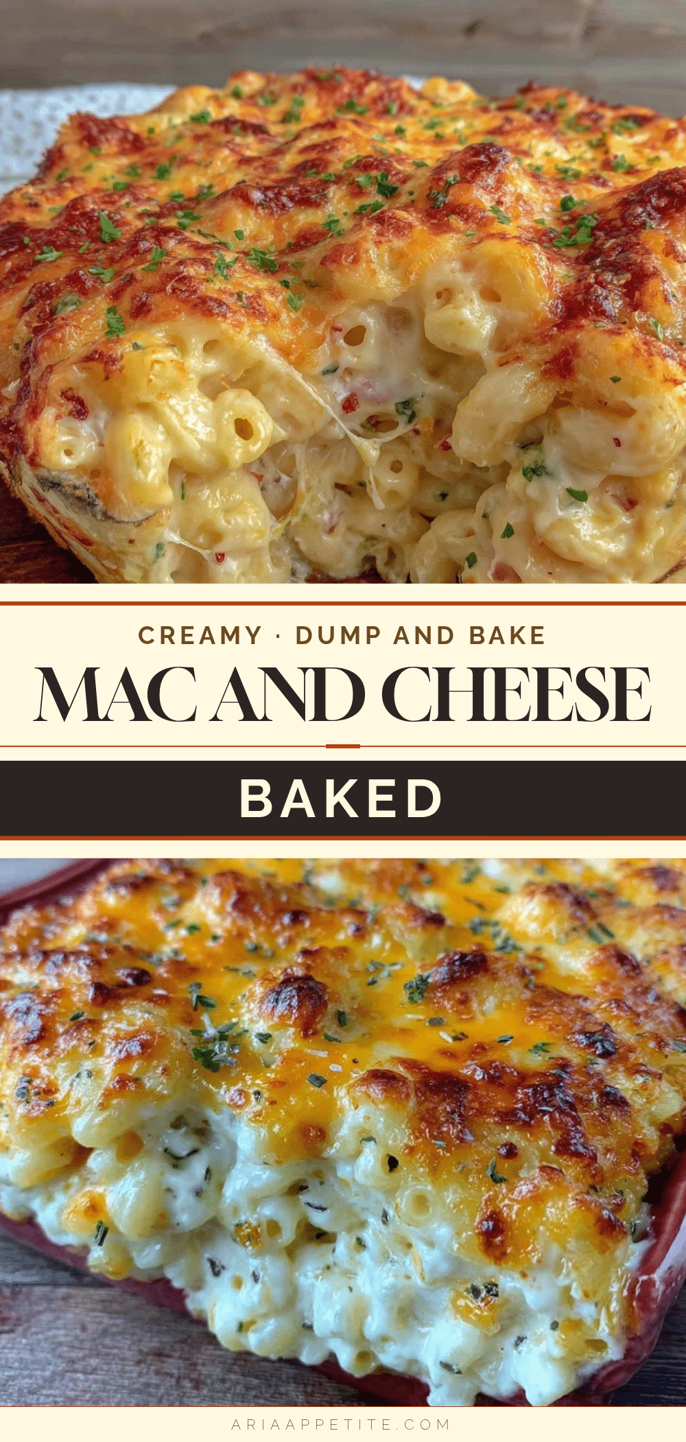 creamy dump and bake mac and cheese recipe