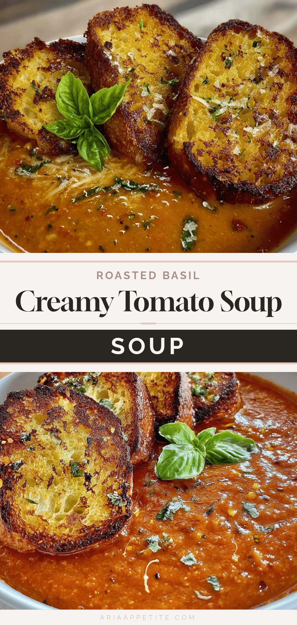 creamy roasted tomato basil soup recipe