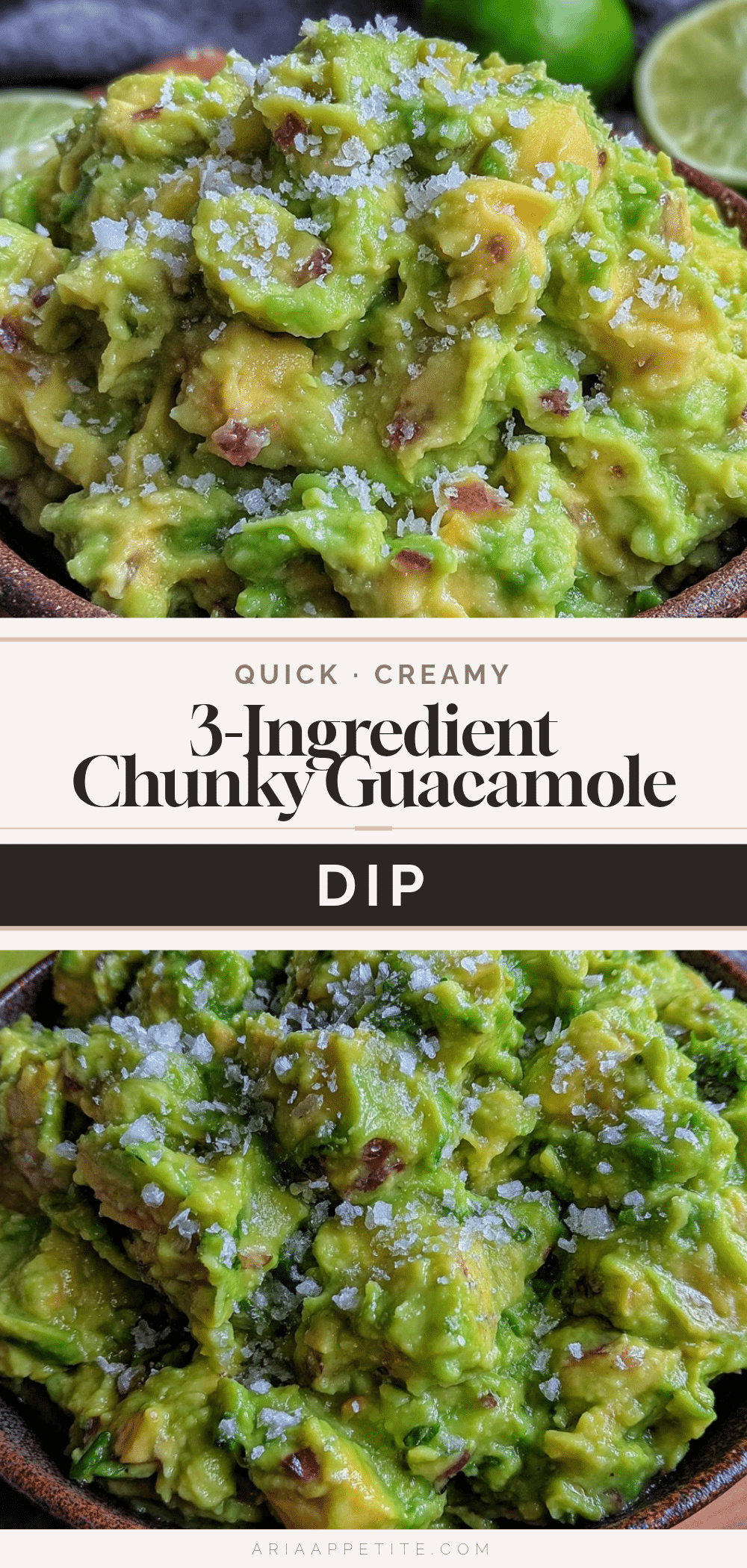 easy 3-ingredient chunky guacamole recipe