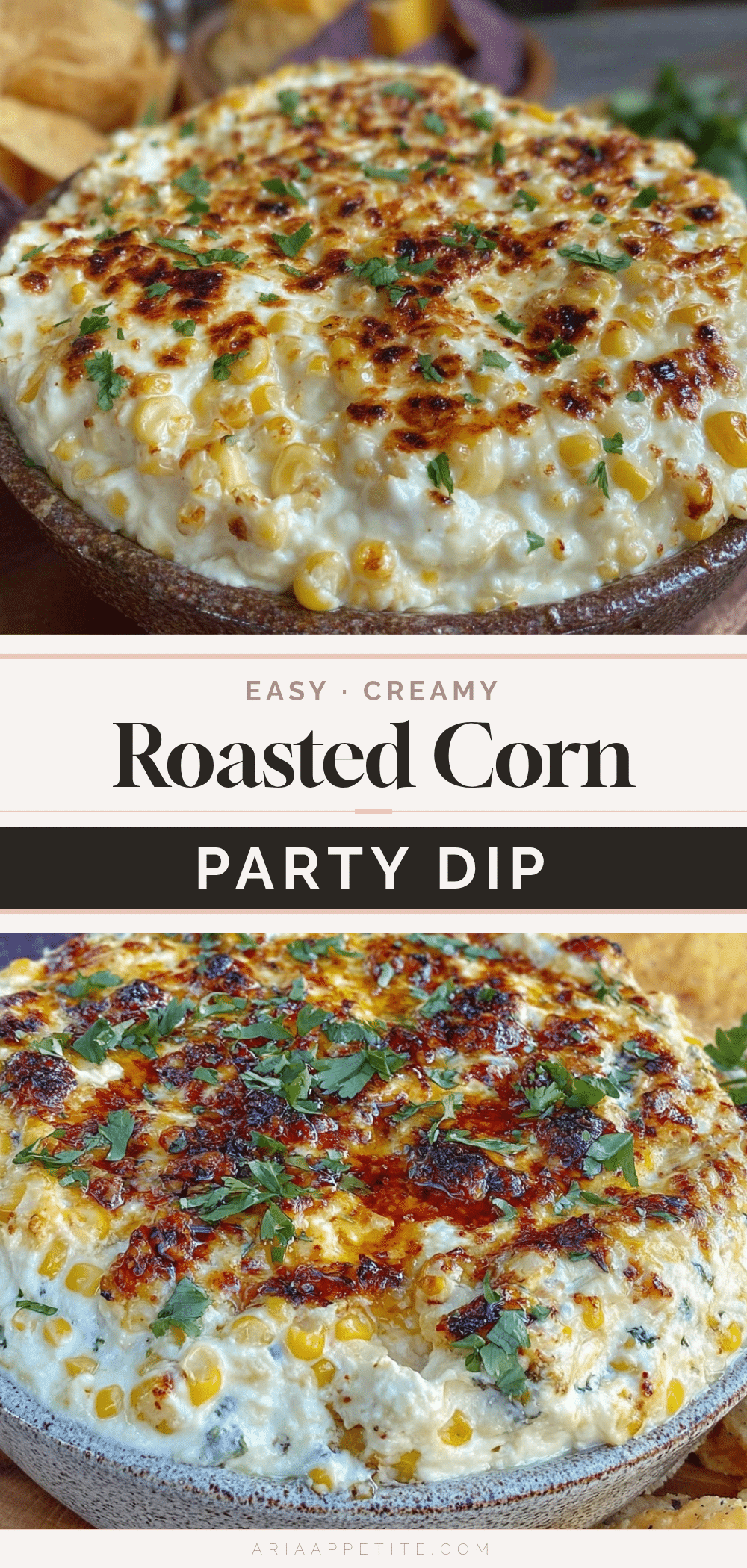 easy 5-ingredient roasted corn and cream cheese dip recipe