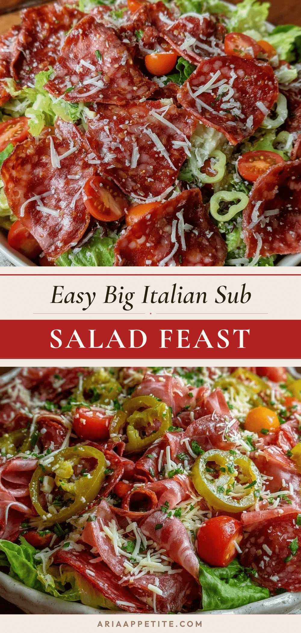 Easy Big Italian Sub Salad recipe