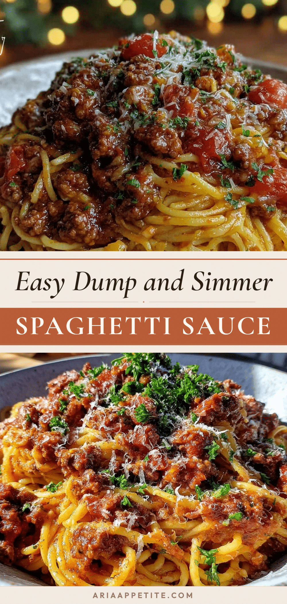 easy dump and simmer spaghetti meat sauce recipe