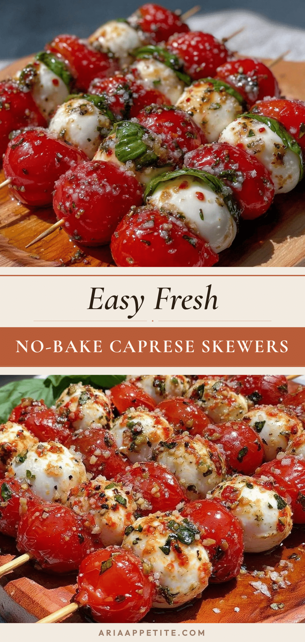 easy fresh no-bake Caprese skewers recipe