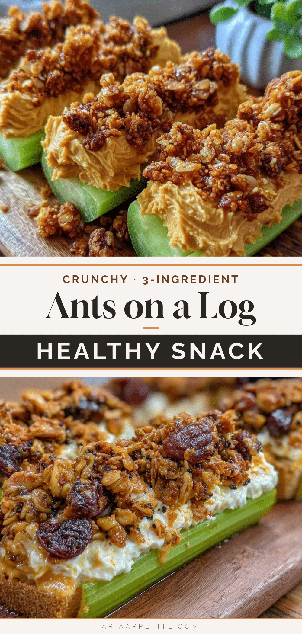 fresh 3-ingredient ants on a log remix snack recipe