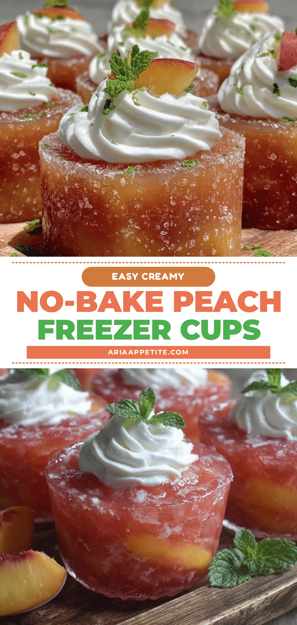 fresh peach freezer cups recipe