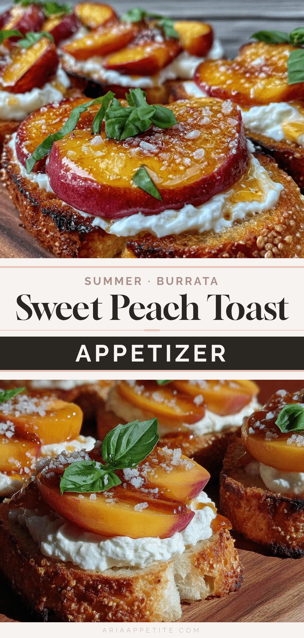 fresh summer peach and burrata toast recipe