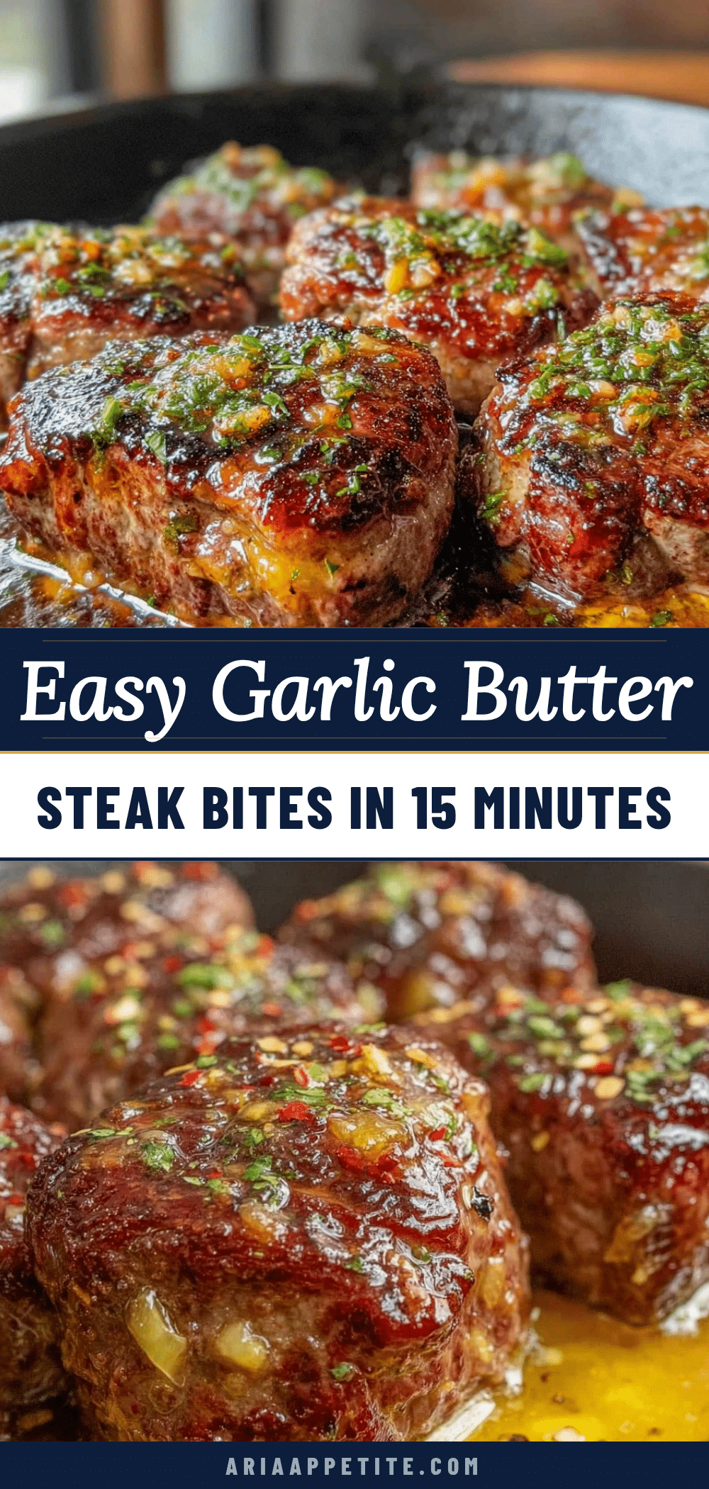 garlic butter steak bites recipe