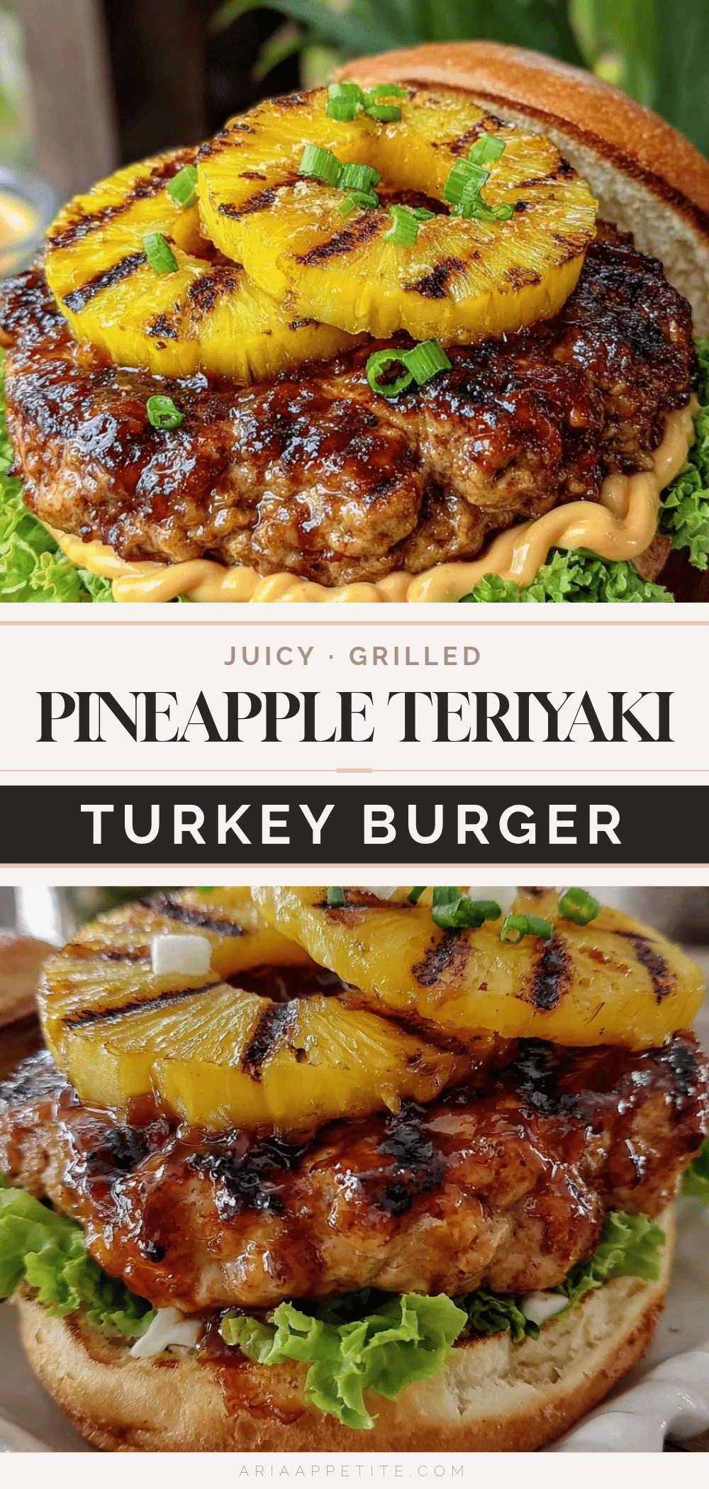 grilled pineapple teriyaki turkey burger recipe