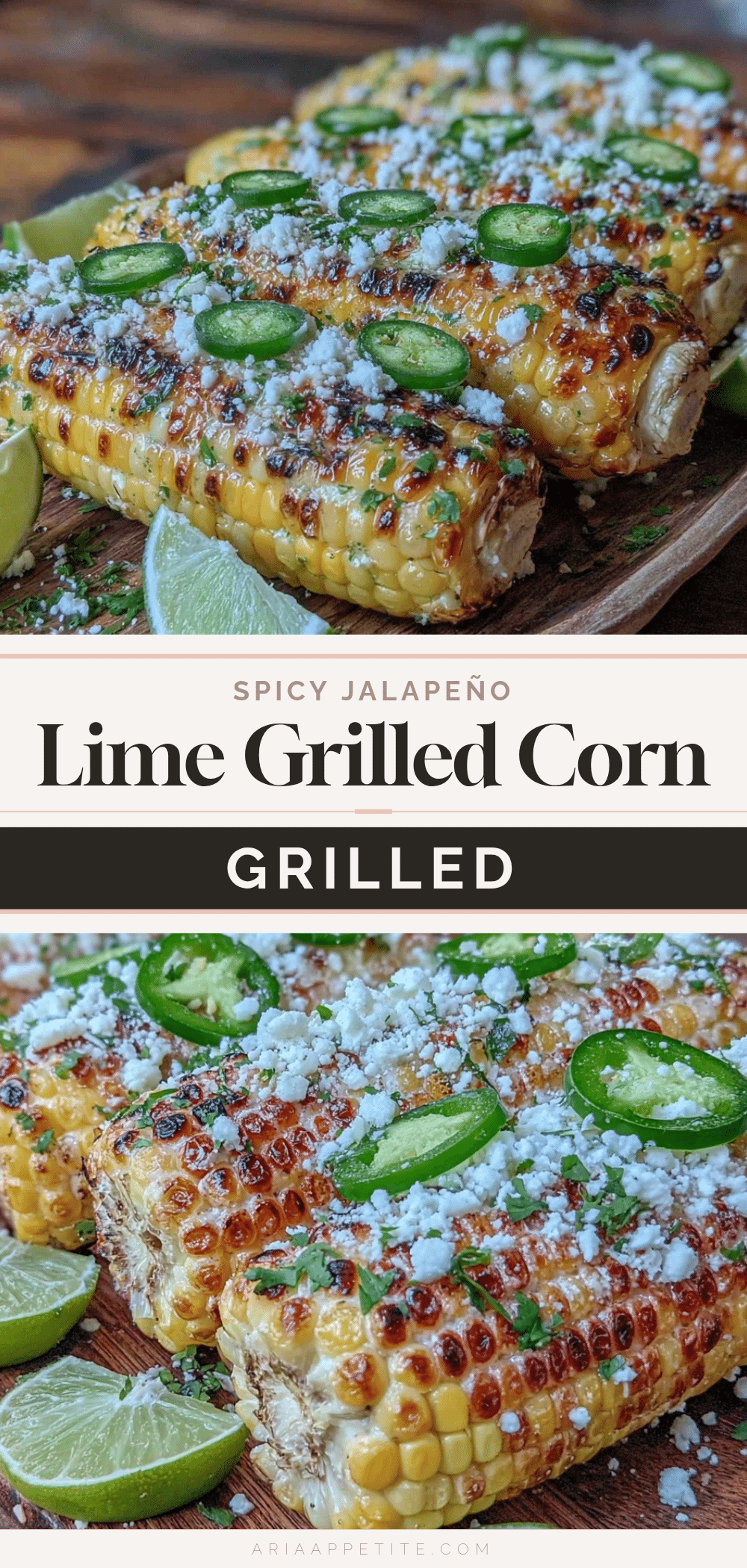 grilled sweet corn with jalapeño lime butter and Cotija recipe