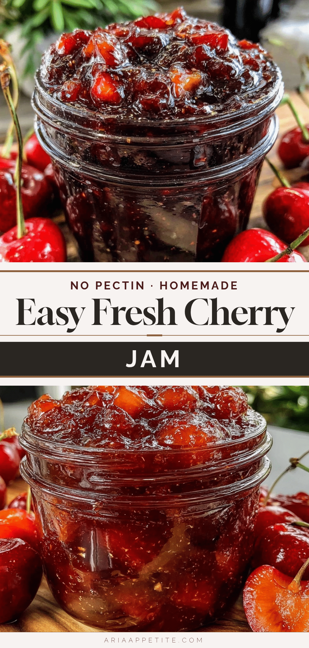 homemade fresh cherry jam without pectin recipe