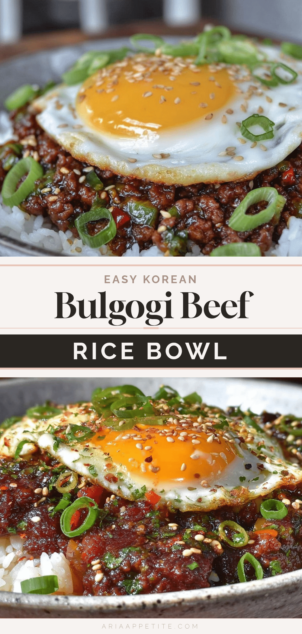 korean ground beef bulgogi rice bowl recipe