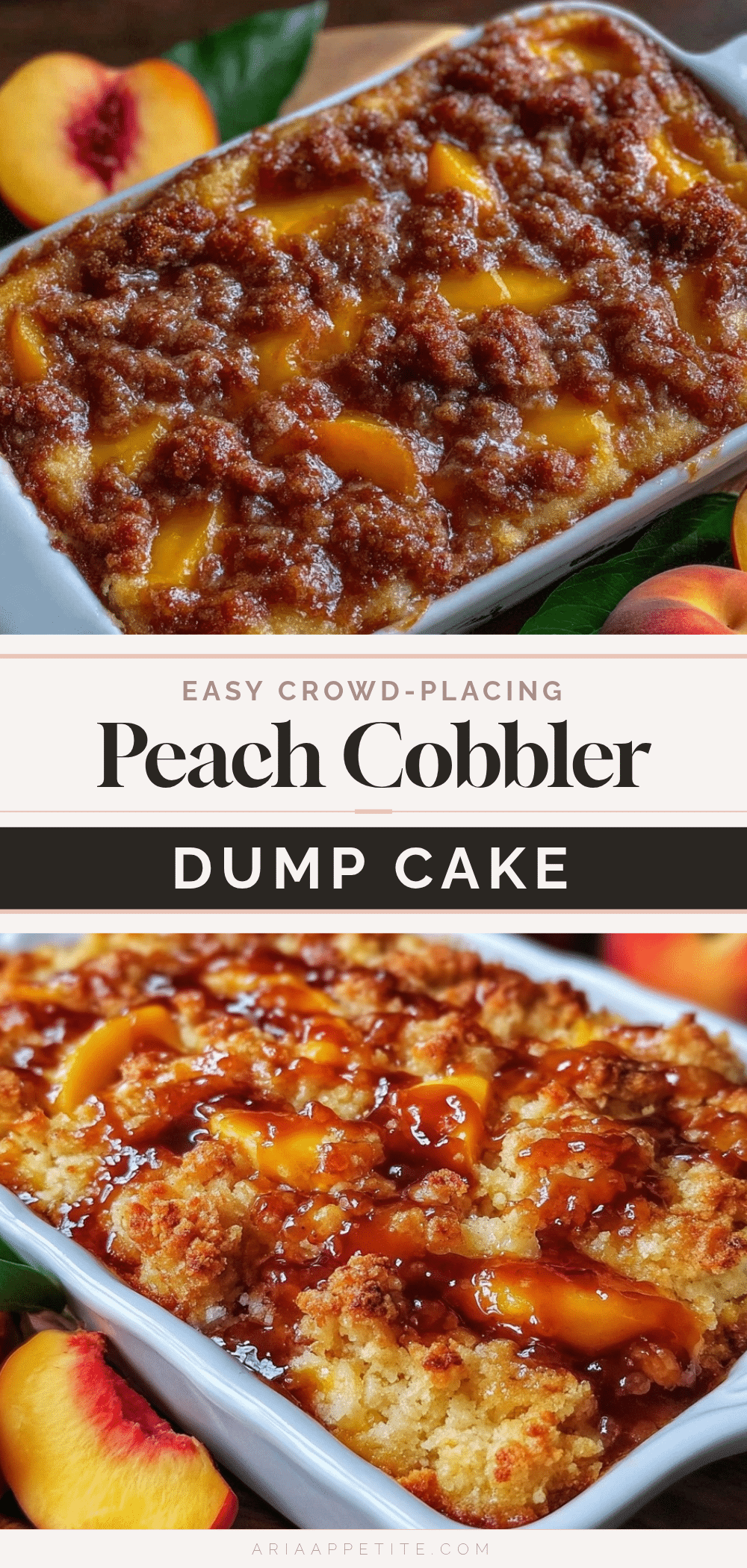 Memorial Day Peach Cobbler Dump Cake recipe