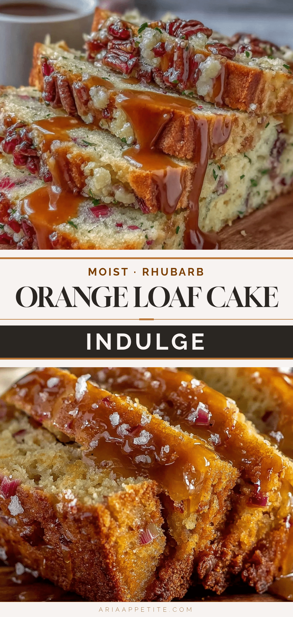 moist rhubarb and orange loaf cake recipe