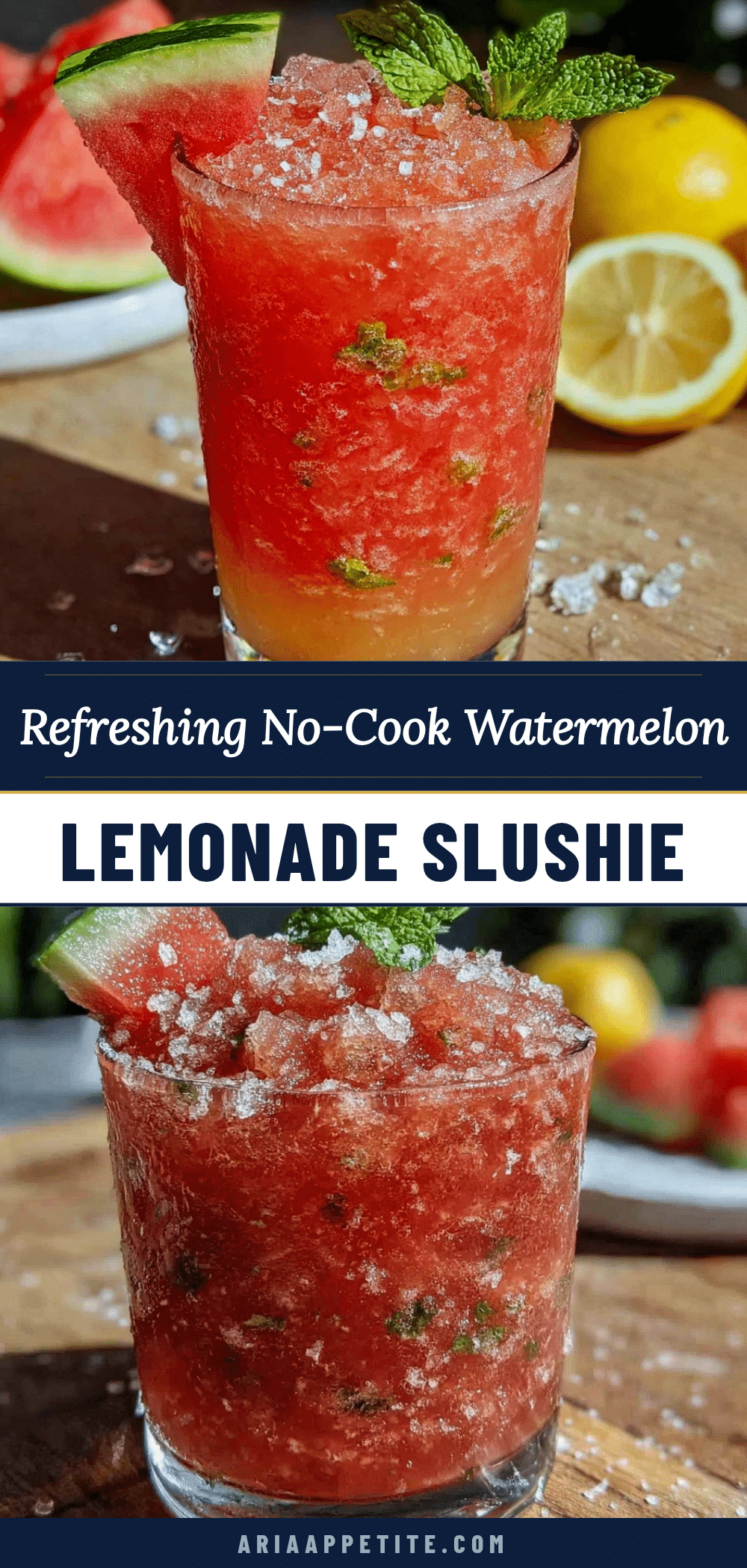 no cook watermelon lemonade slushie recipe