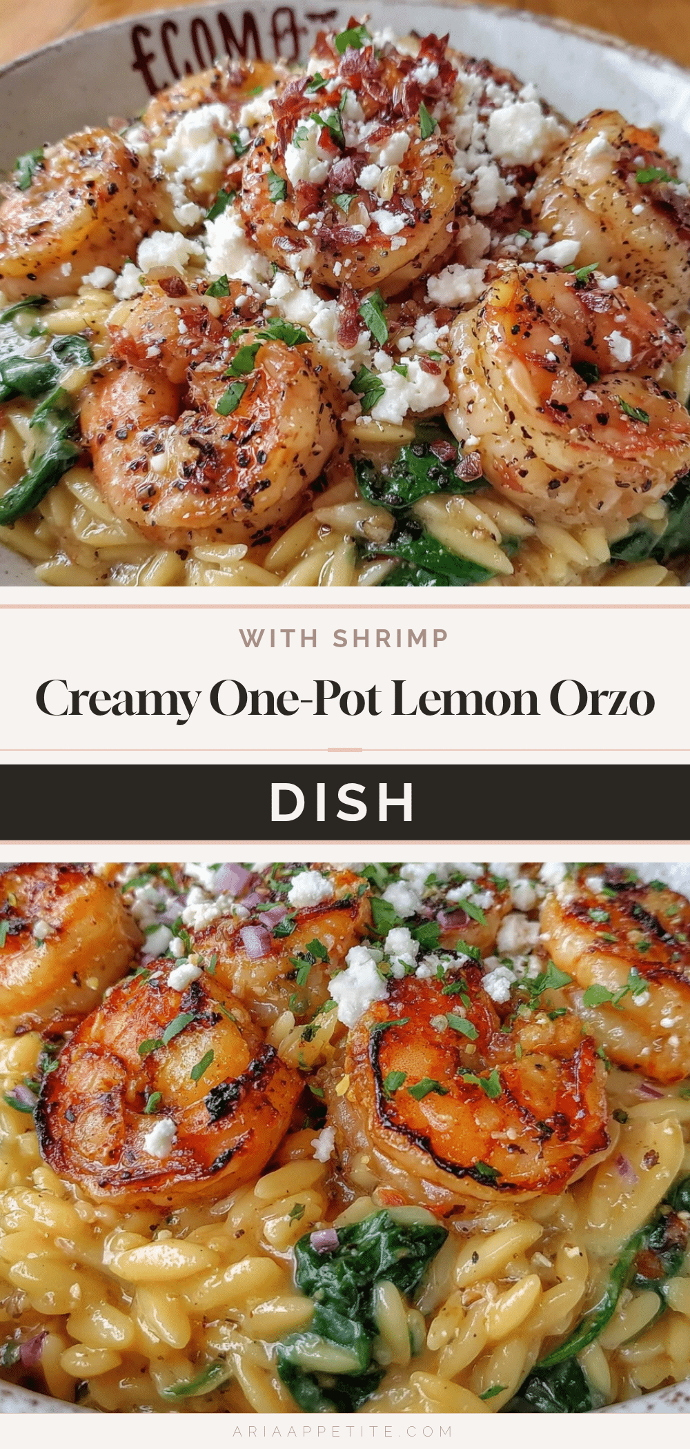 one-pot lemon orzo with jumbo shrimp recipe
