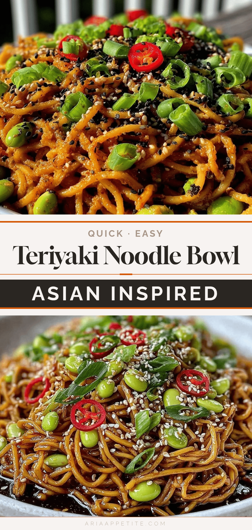 quick teriyaki noodle bowl recipe