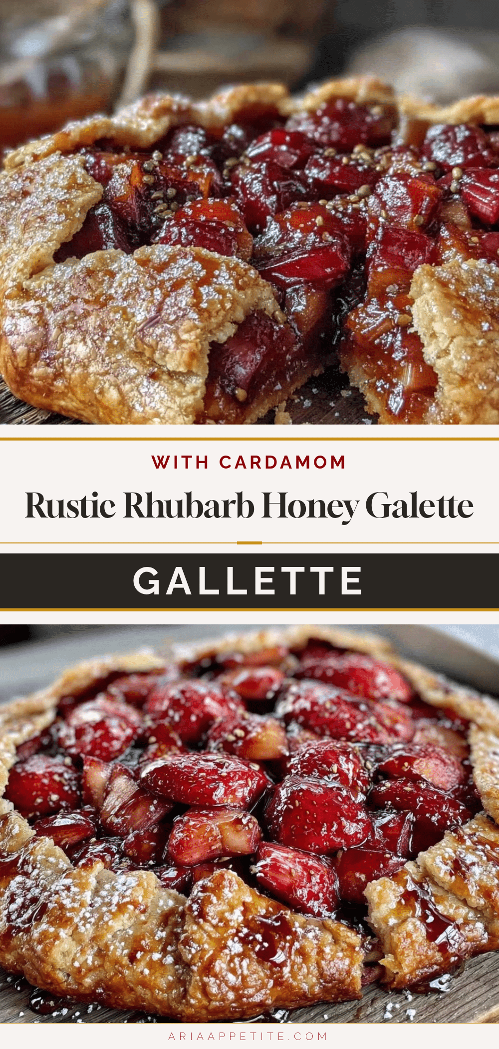 rustic rhubarb honey galette recipe