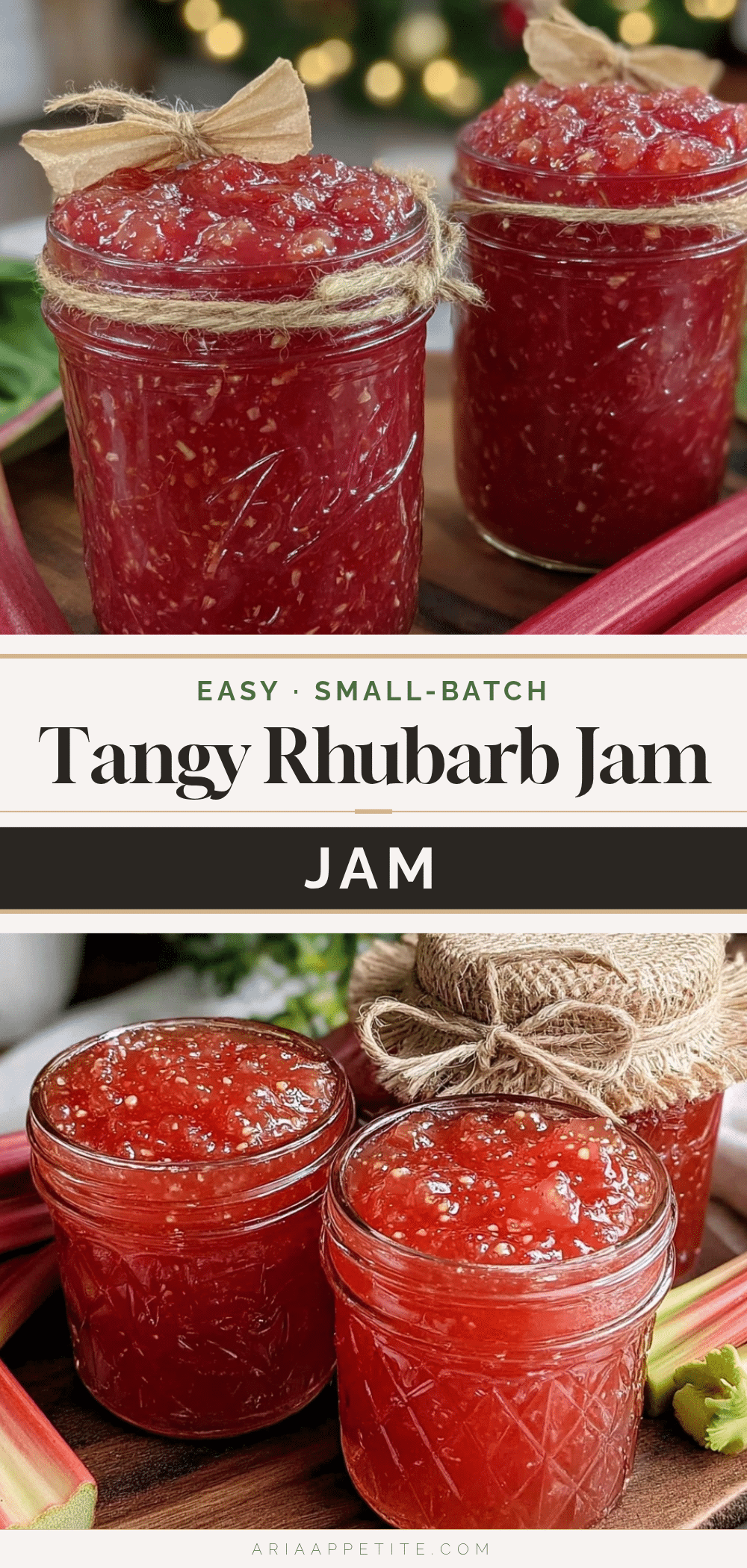 small-batch rhubarb jam without pectin recipe