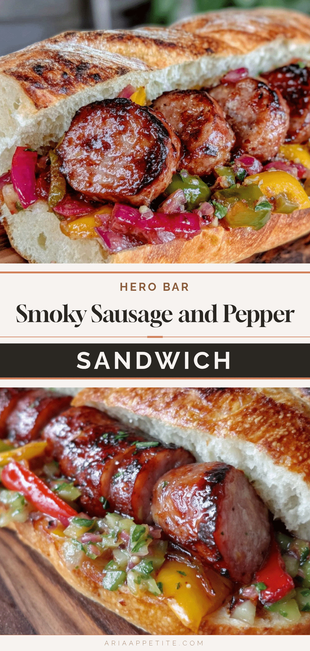 smoked sausage and pepper hero sandwich bar recipe