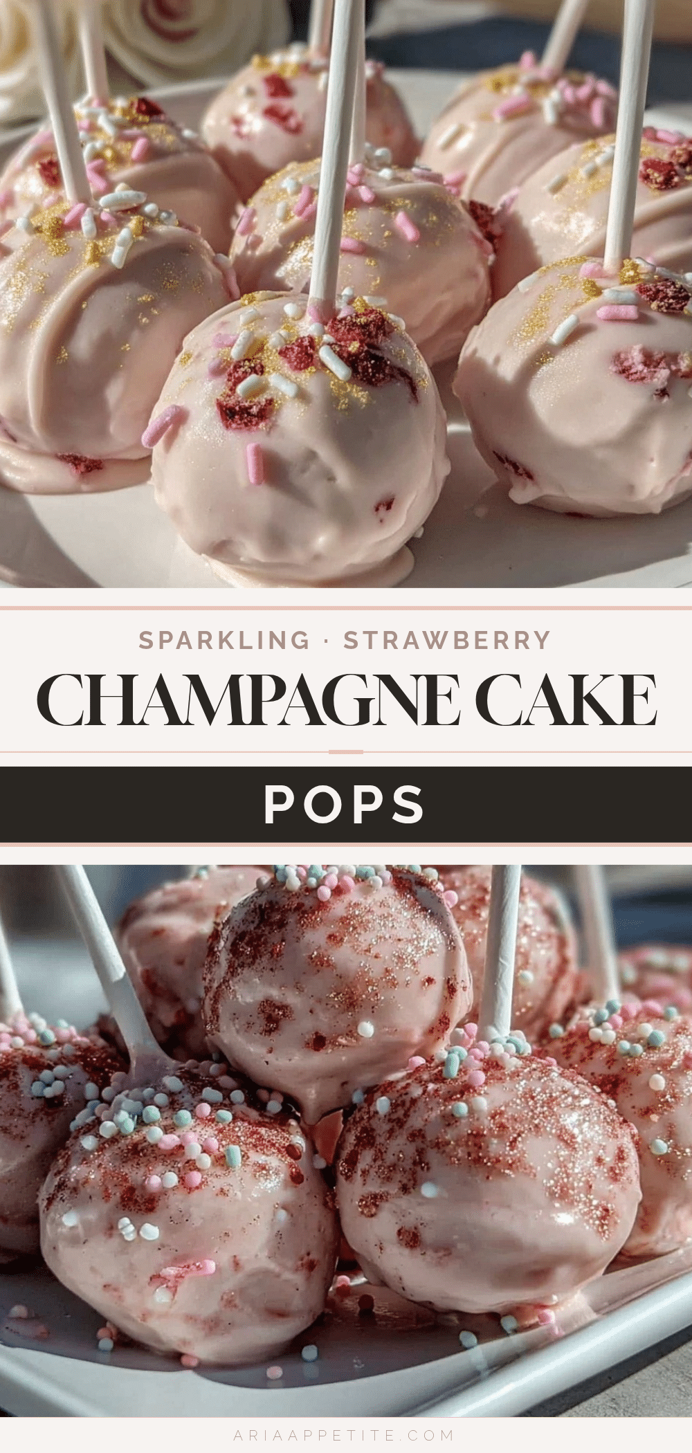 strawberry champagne cake pops recipe