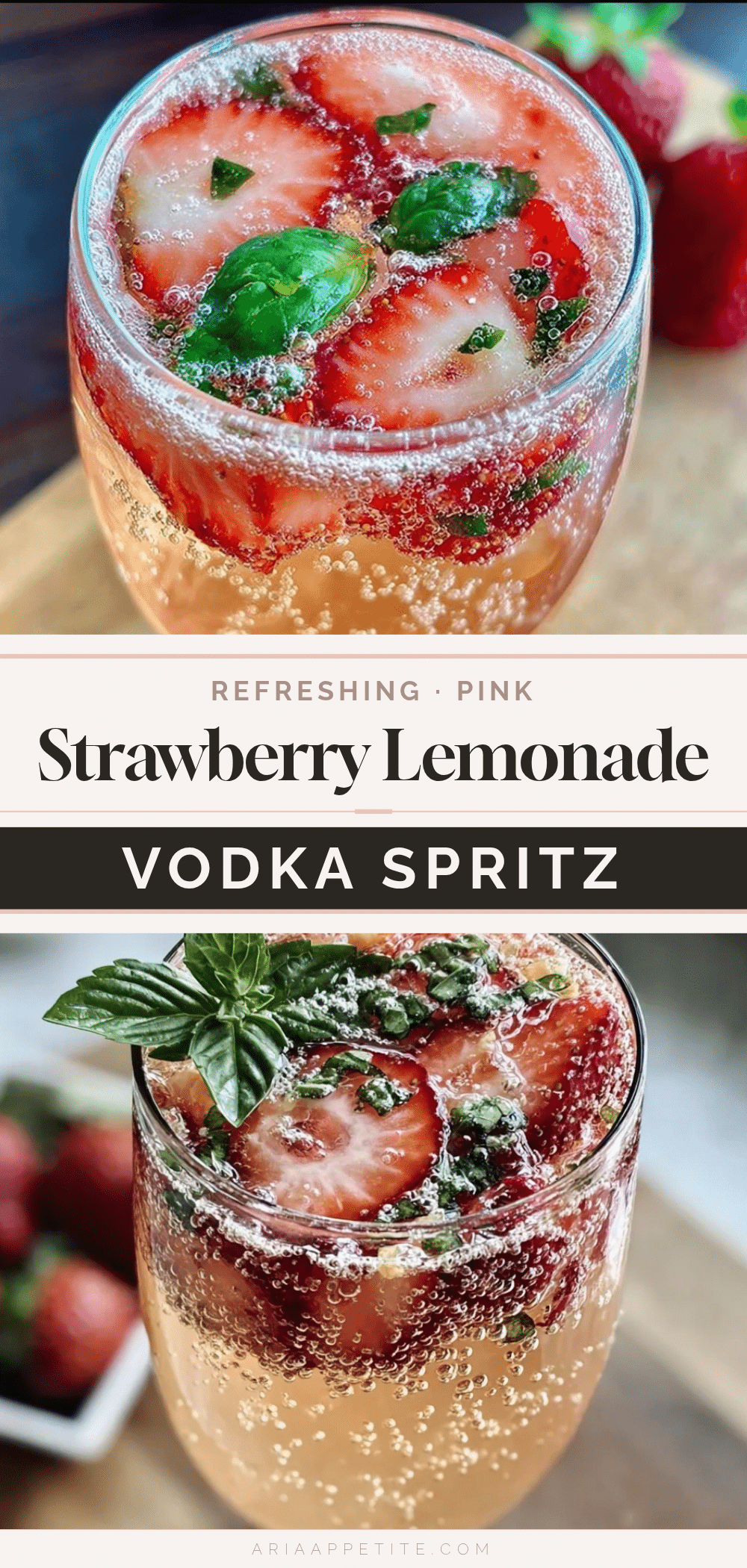 strawberry lemonade vodka spritz recipe