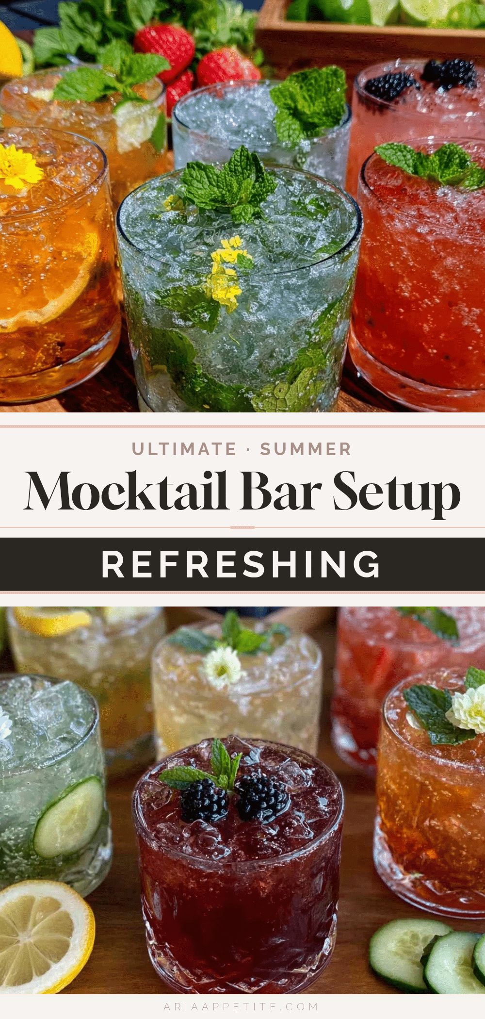 summer mocktail bar setup recipe