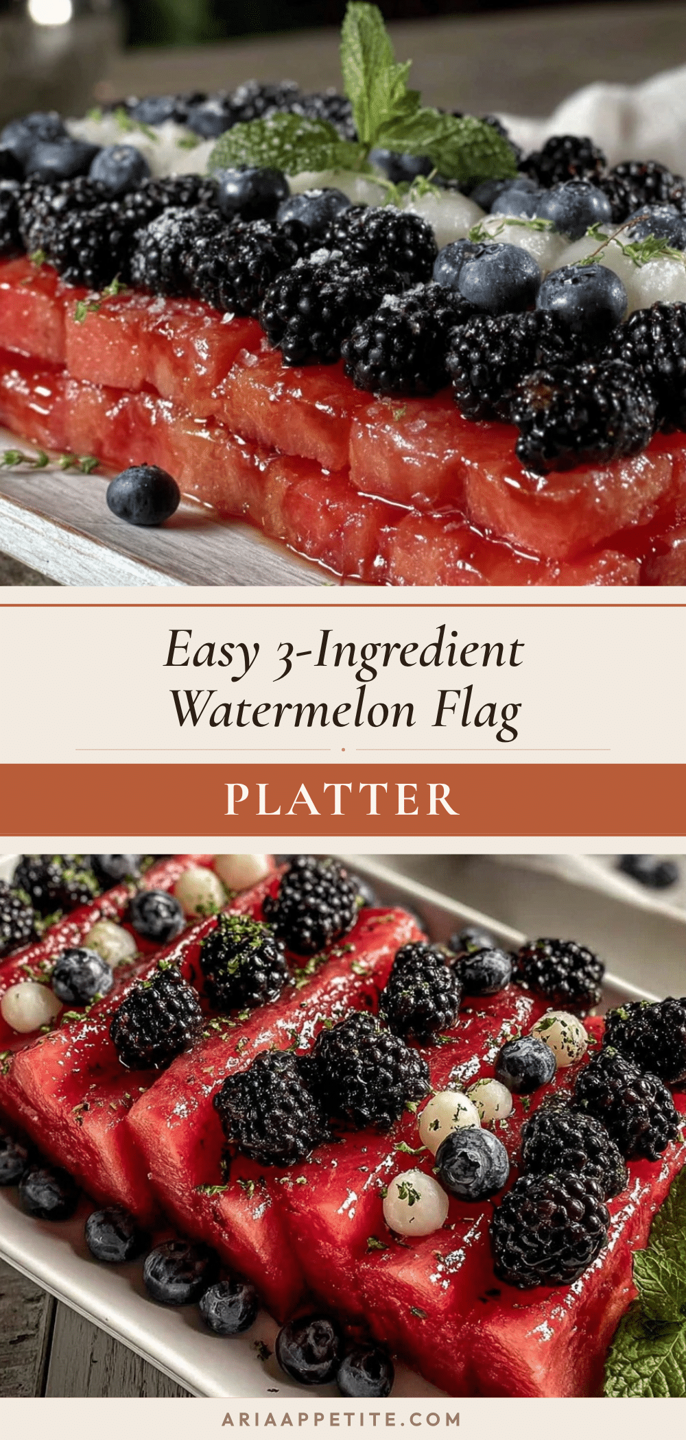 watermelon flag fruit platter recipe