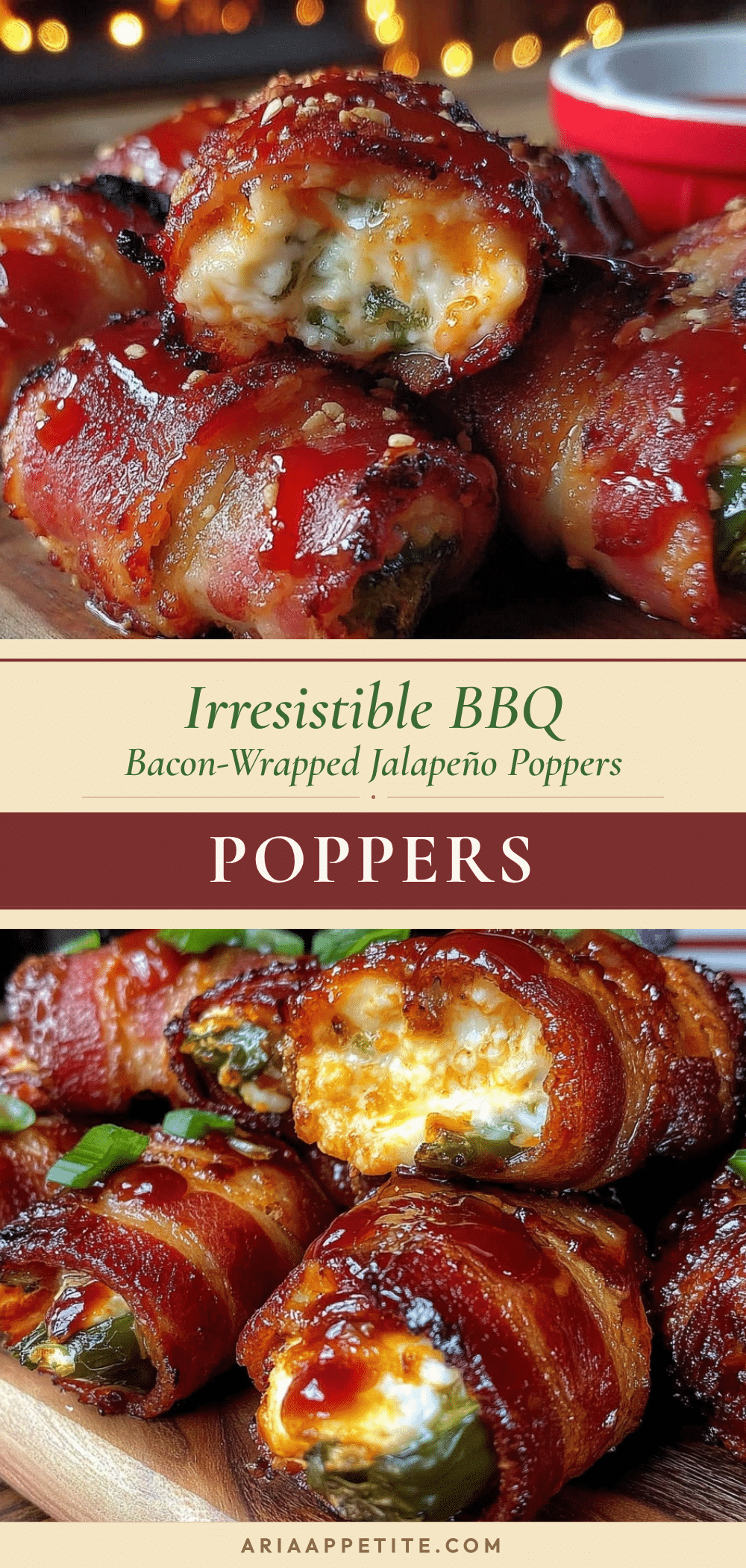 BBQ bacon-wrapped jalapeño poppers recipe