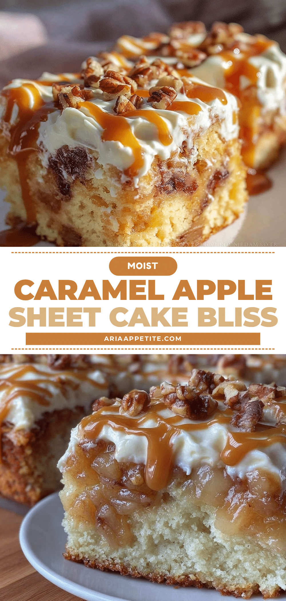 caramel apple sheet cake recipe