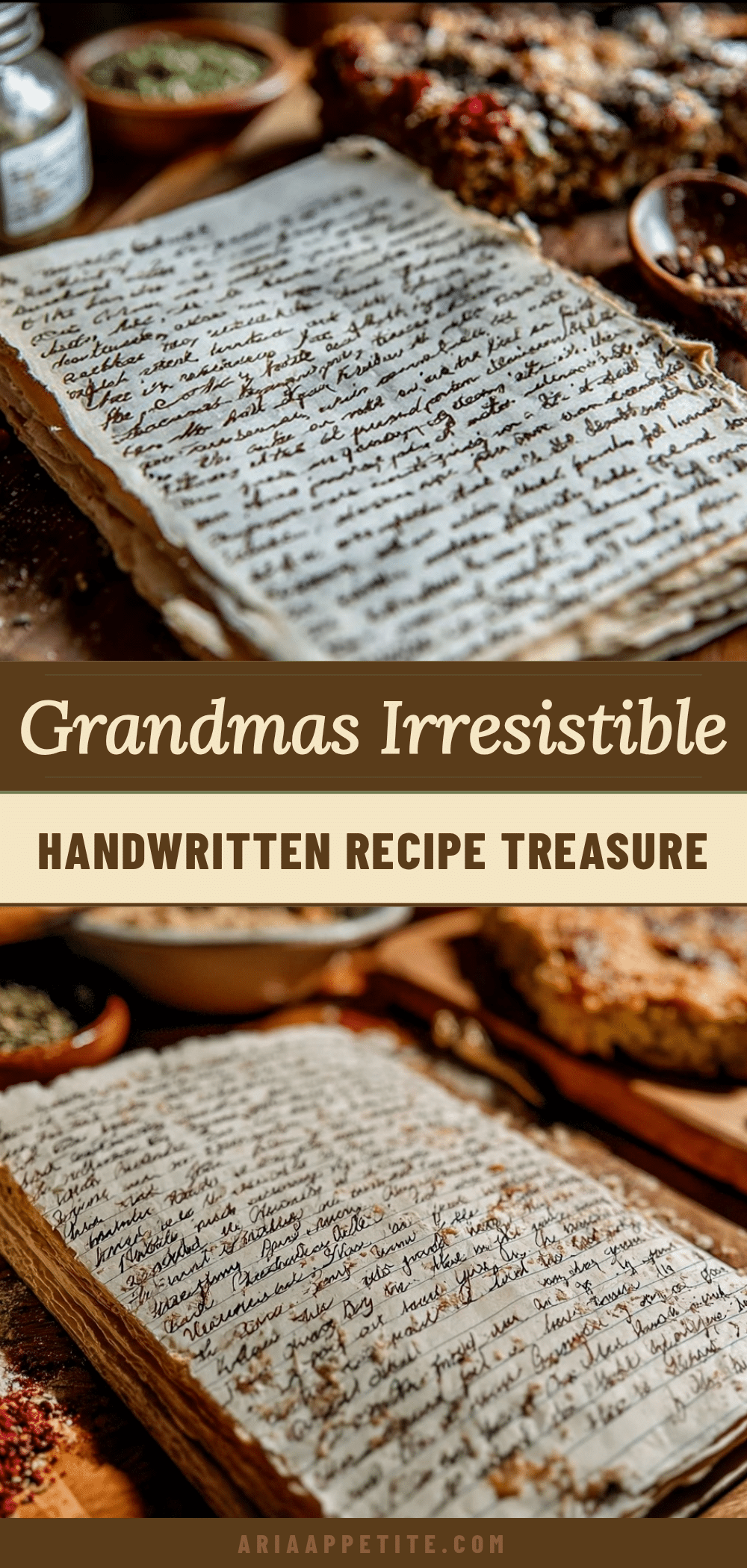 cozy grandmas handwritten recipe card treasure recipe