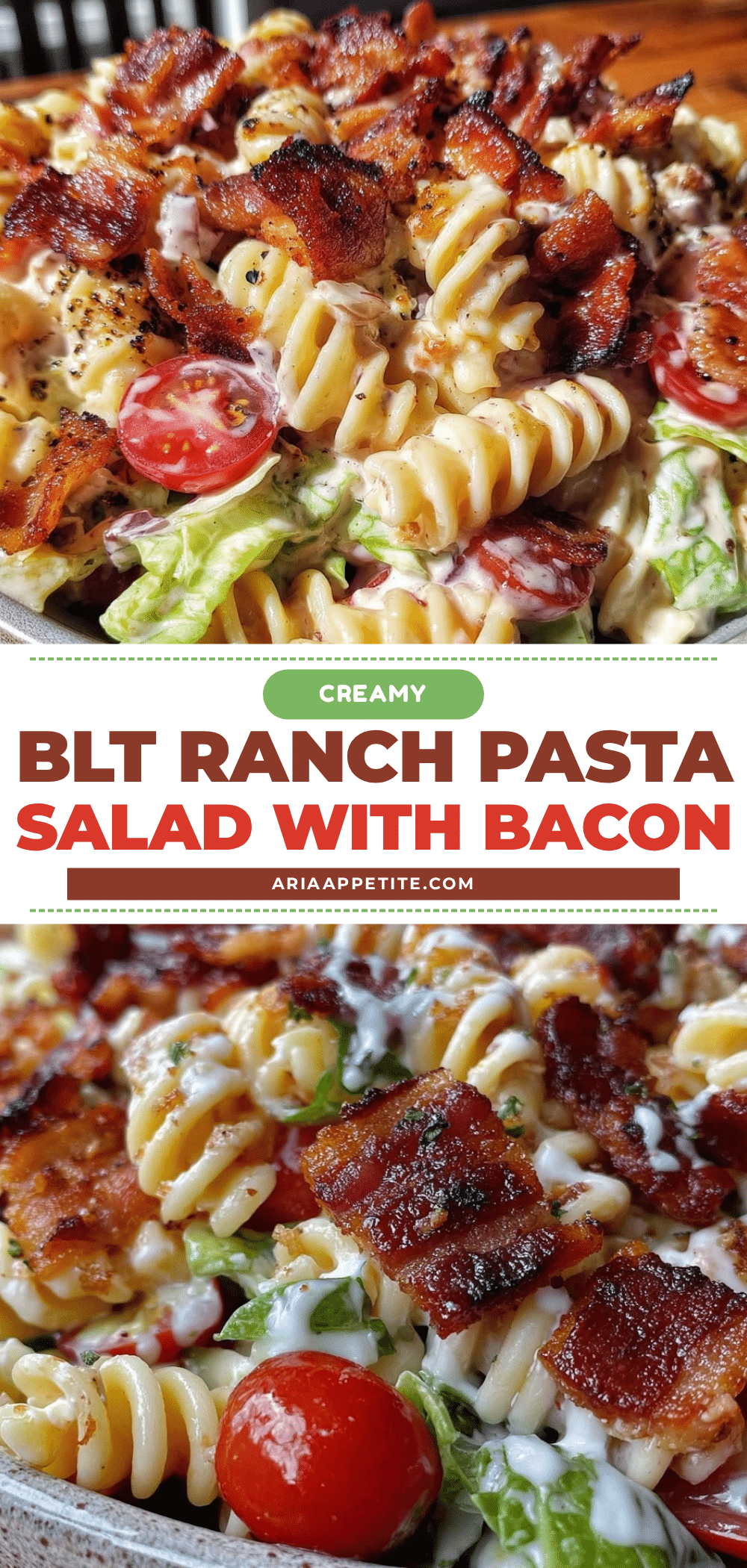creamy BLT ranch pasta salad recipe
