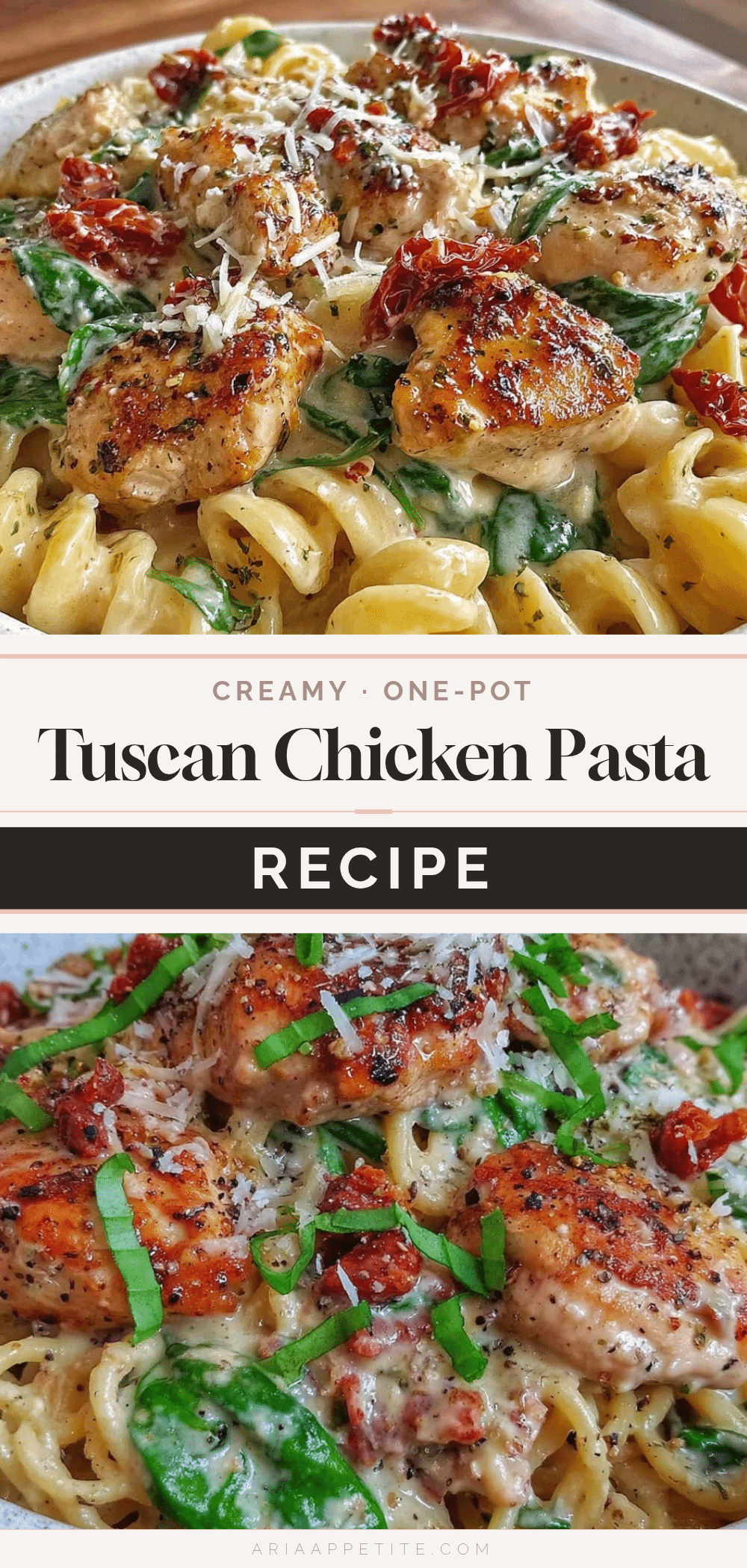 creamy one-pot tuscan chicken pasta recipe