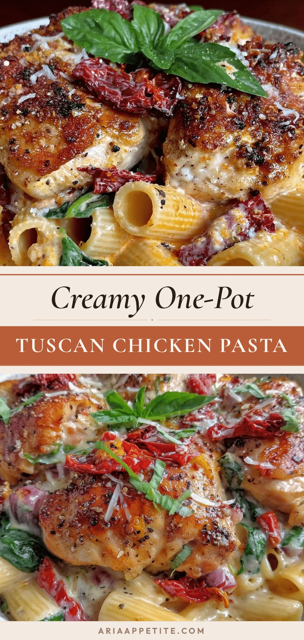 creamy one-pot Tuscan chicken pasta recipe