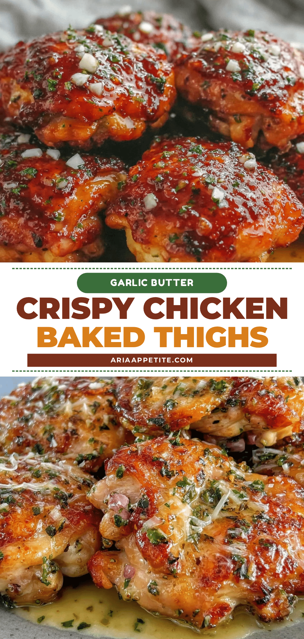 crispy garlic butter baked chicken thighs recipe