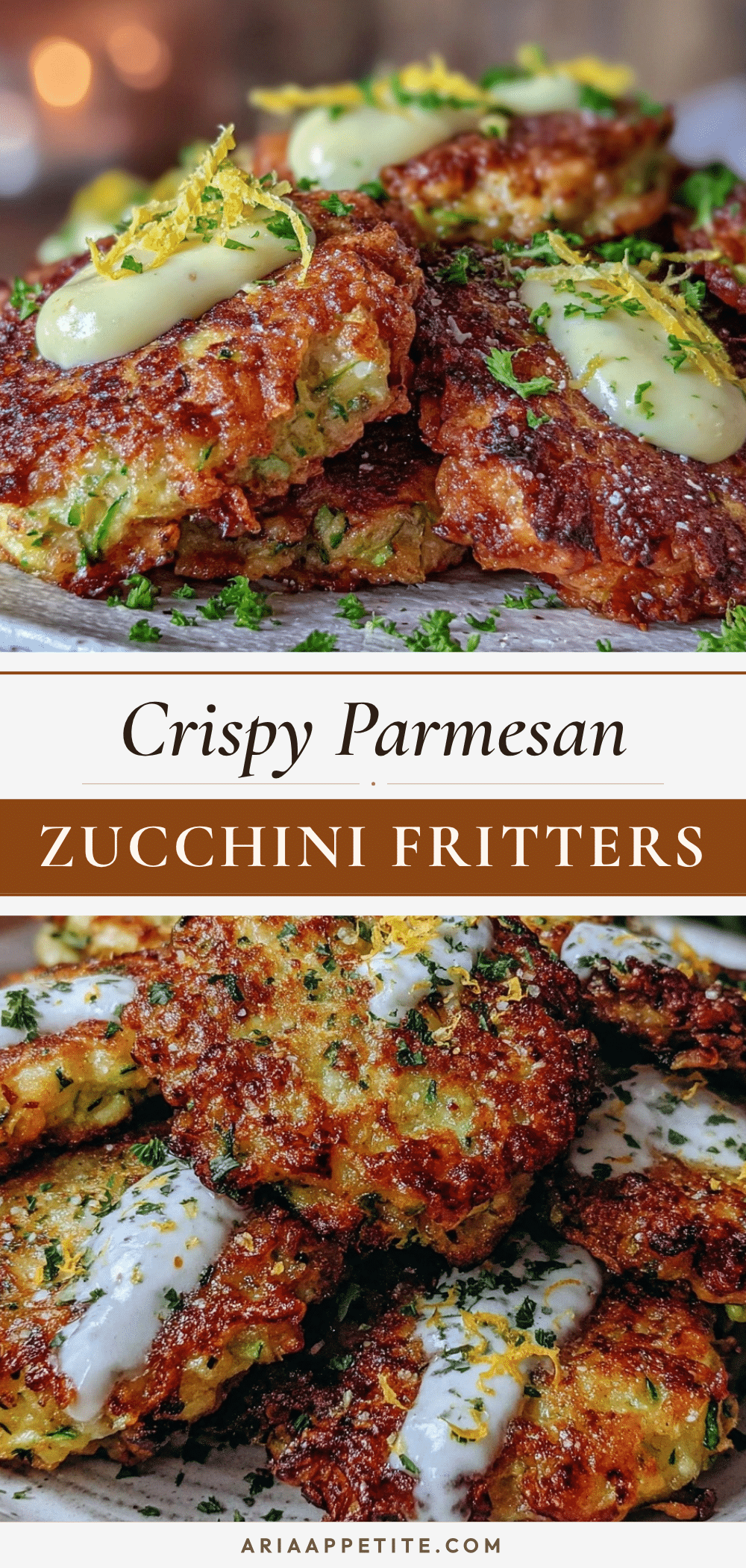 crispy Parmesan zucchini fritters recipe