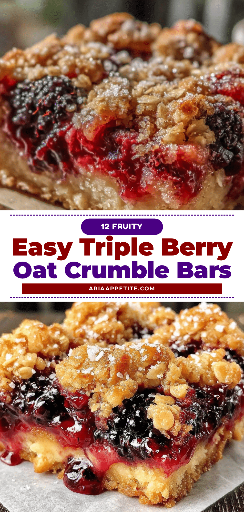 easy triple berry crumble bars recipe