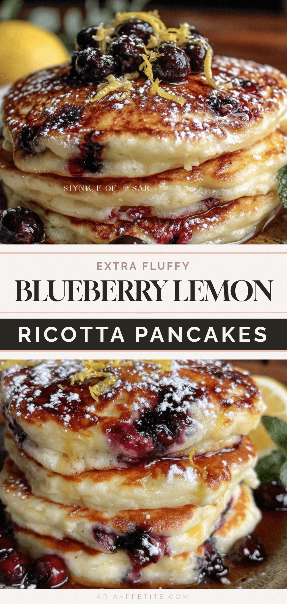 fluffy blueberry lemon ricotta pancakes recipe