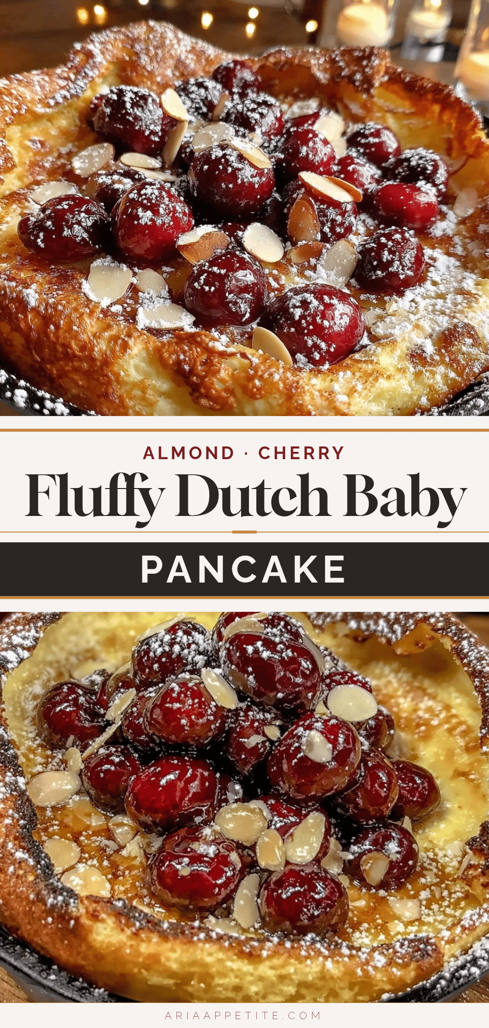 Fluffy Cherry Almond Dutch Baby Pancake recipe
