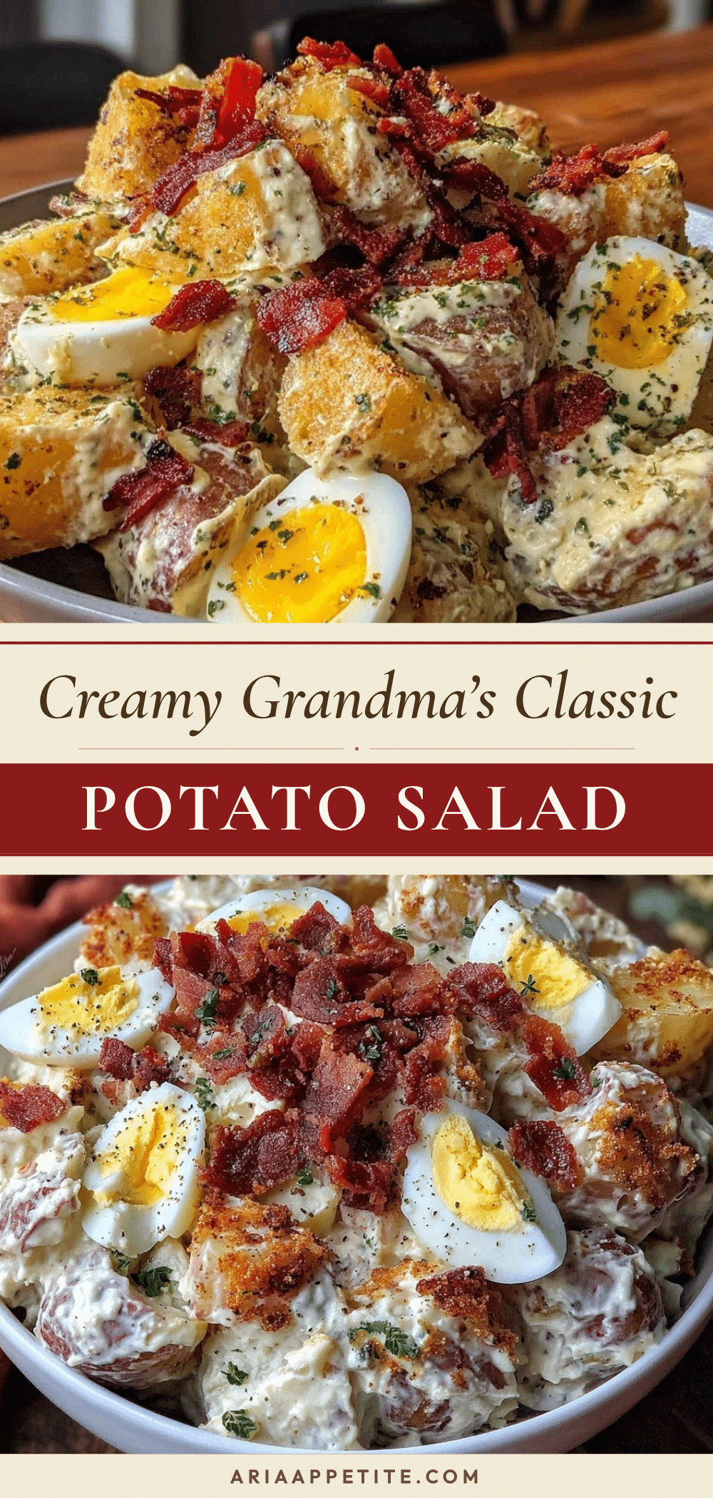 grandmas potato salad with bacon and eggs recipe