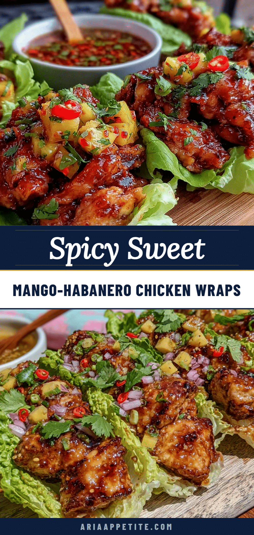 mango-habanero chicken lettuce wraps recipe
