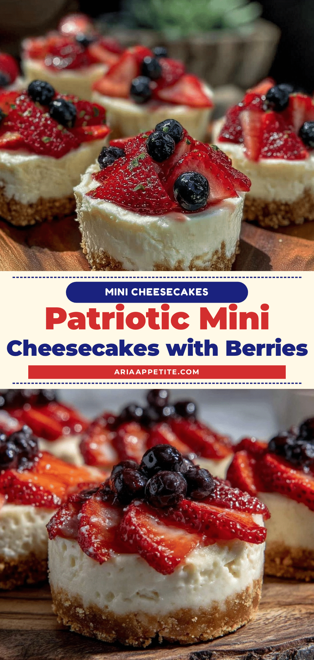 mini American flag cheesecakes recipe