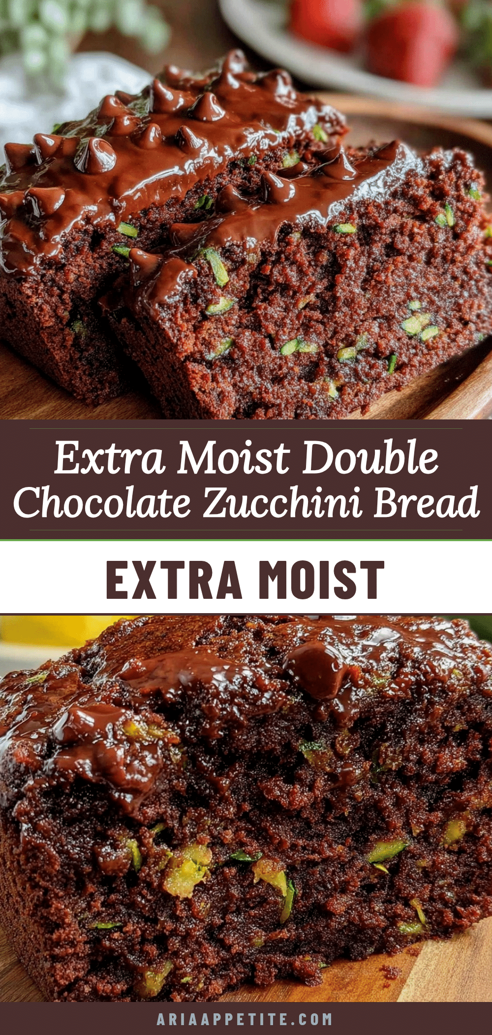 moist double chocolate chip zucchini bread recipe