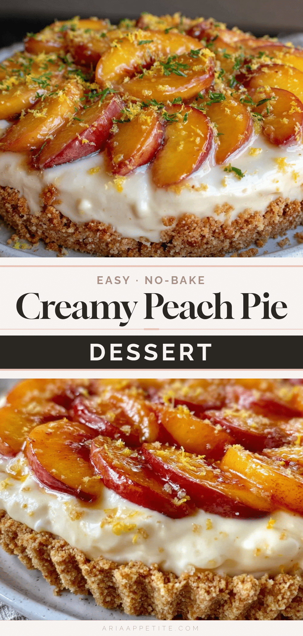no-bake peach cream pie recipe