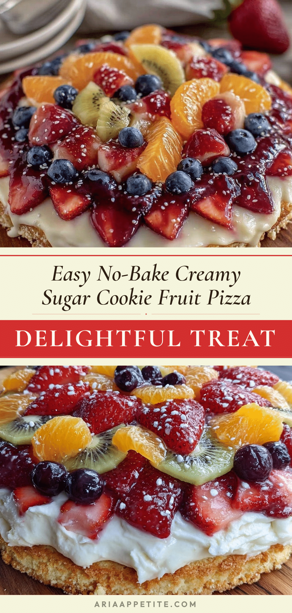 no bake sugar cookie fruit pizza recipe