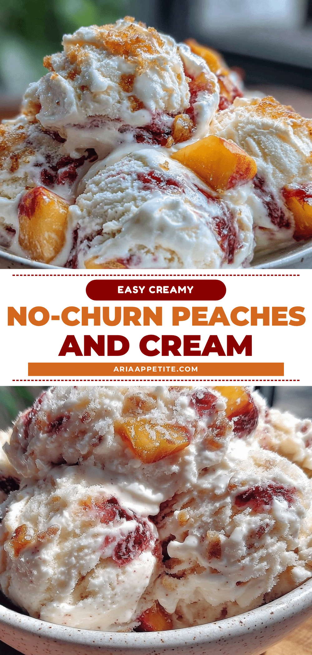 no-churn peaches and cream ice cream recipe