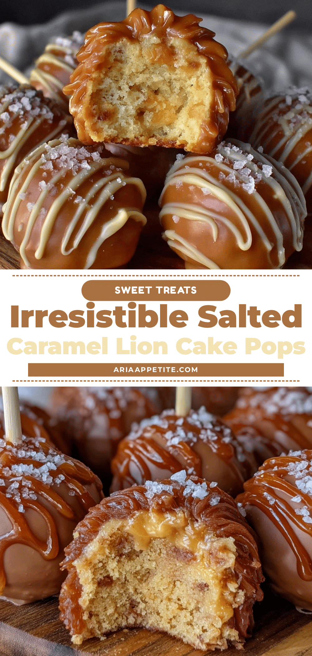 salted caramel lion cake pops recipe