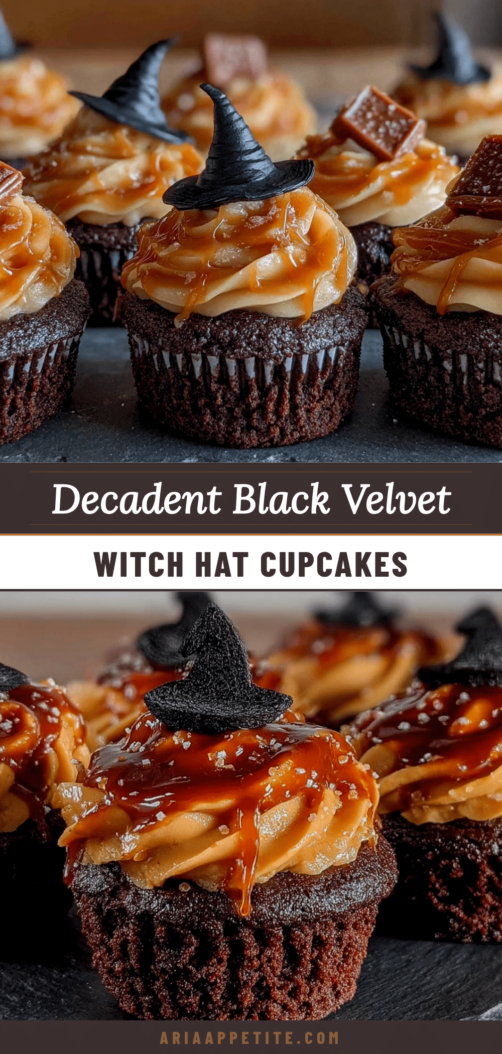 black velvet witch hat cupcakes recipe