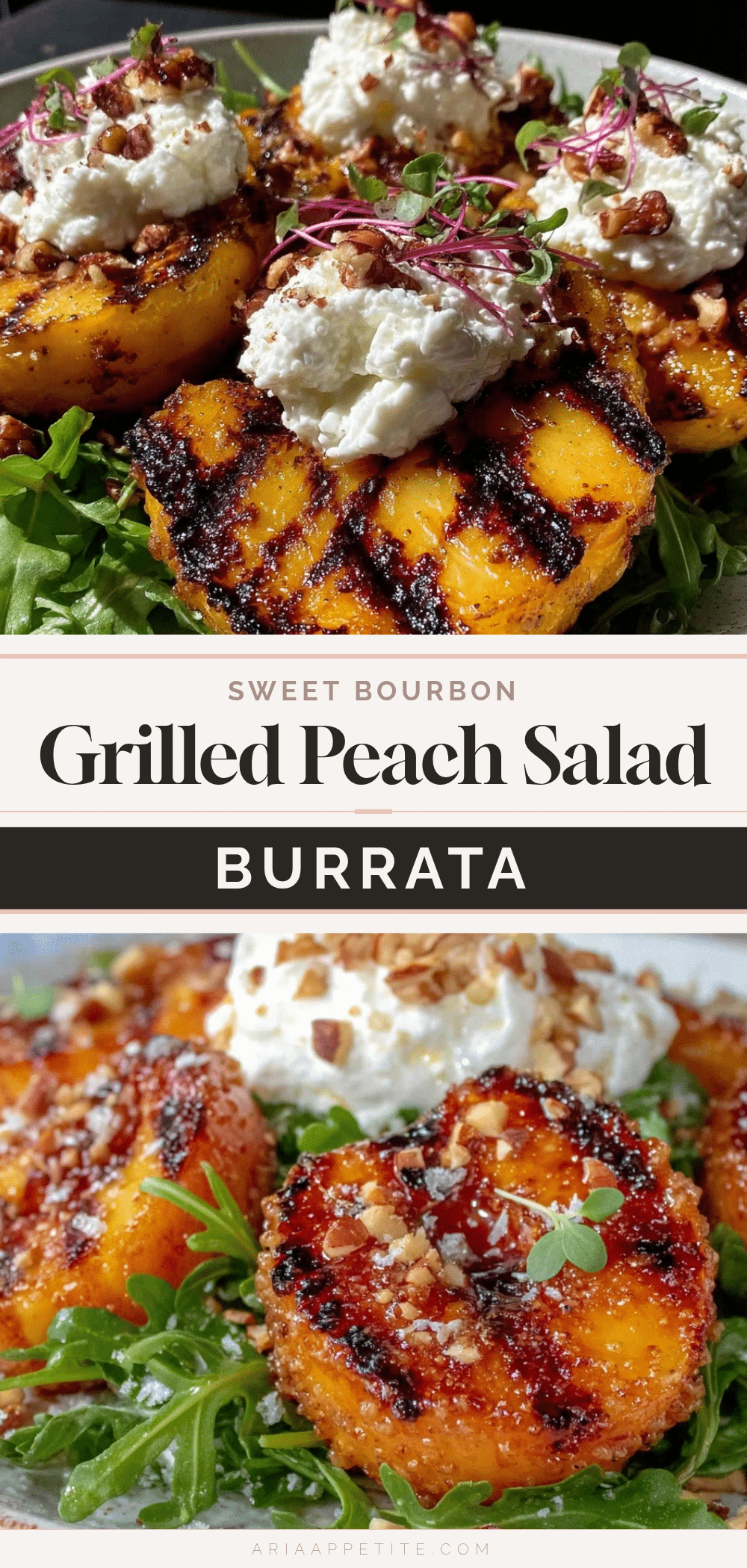 brown sugar bourbon grilled peach salad recipe