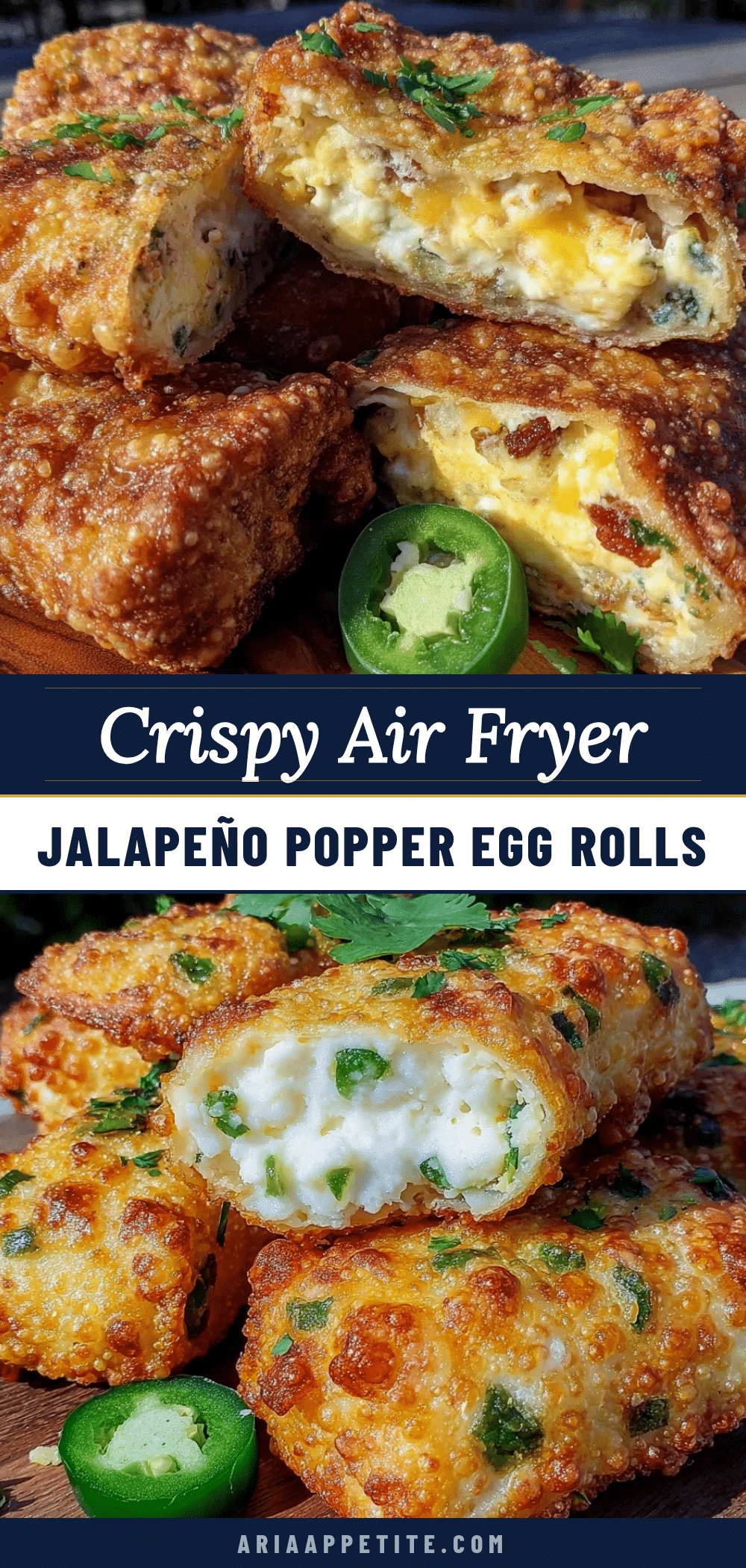 crispy air fryer jalapeño popper egg rolls recipe